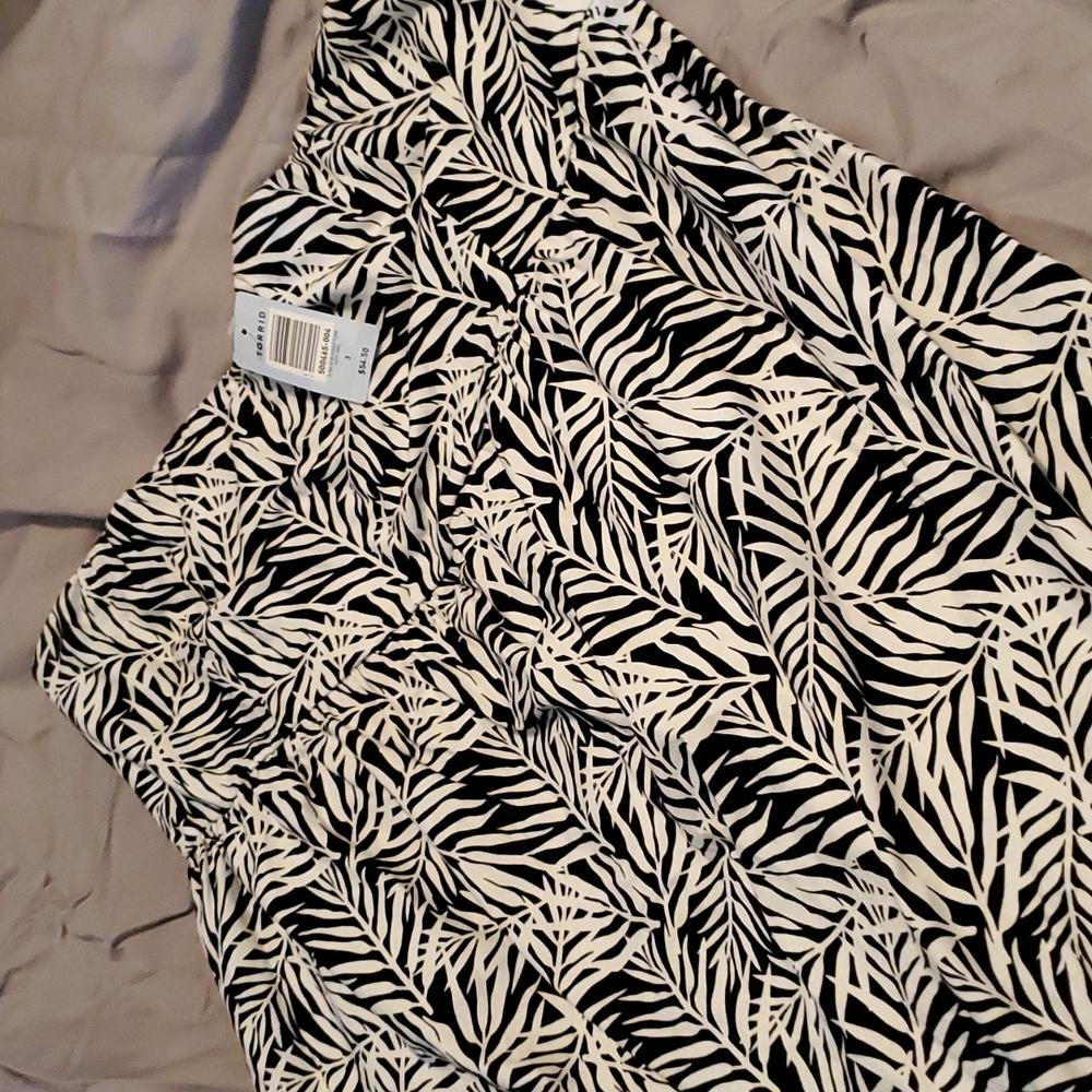 NWT Torrid strapless palm print dress